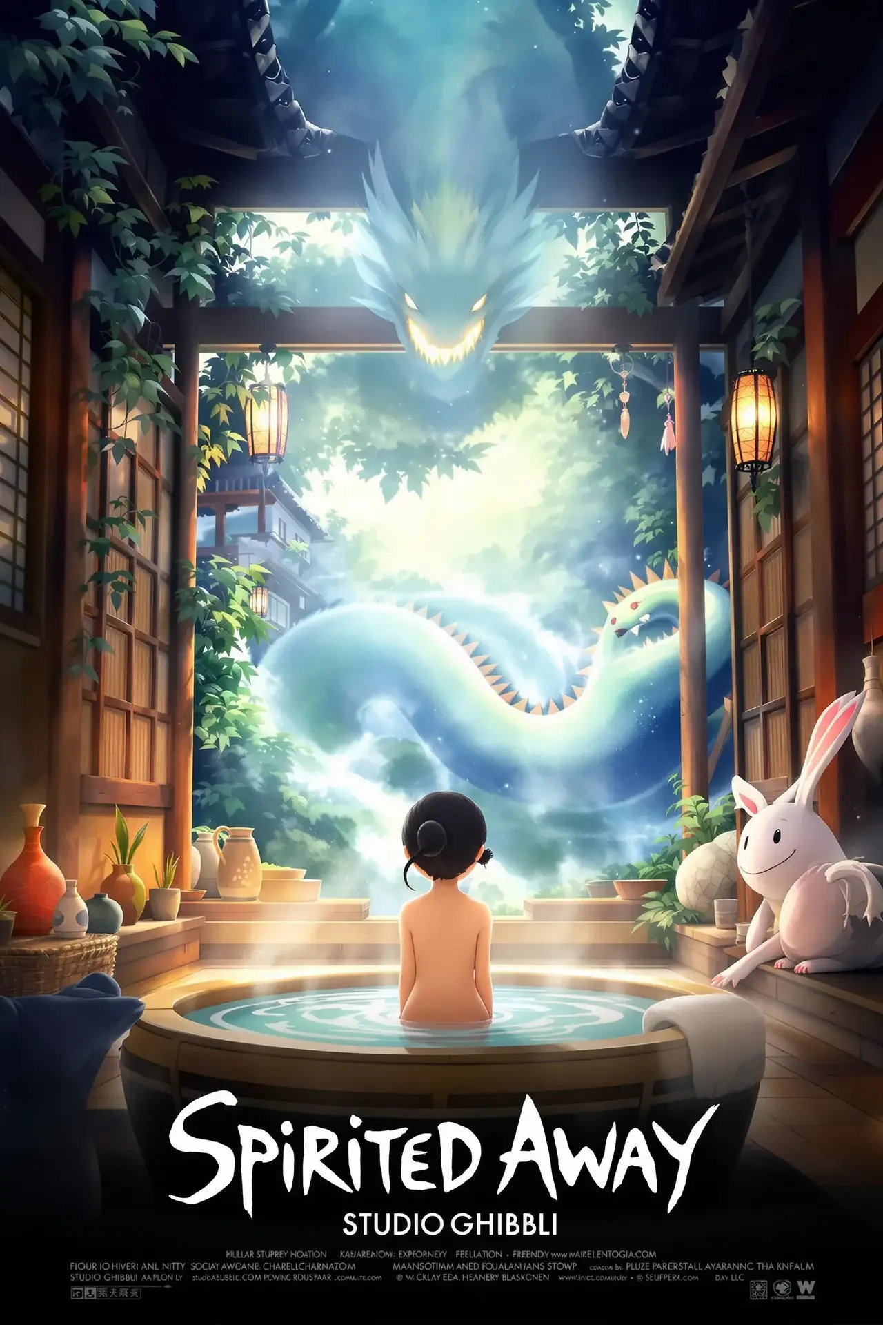 《千与千寻》电影海报 - 动画 | 2001 《千与千寻》电影海报 - Spirited Away