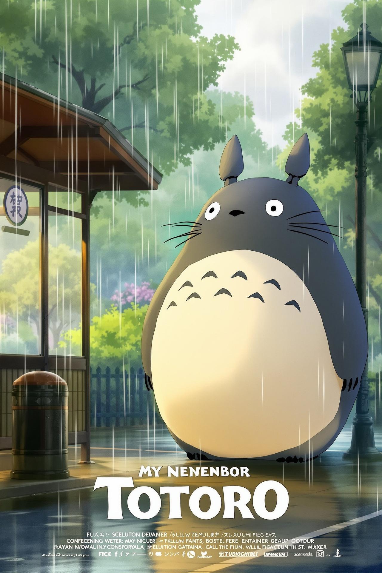 《龙猫》电影海报 - 动画 | 1988 《龙猫》电影海报 - My Neighbor Totoro